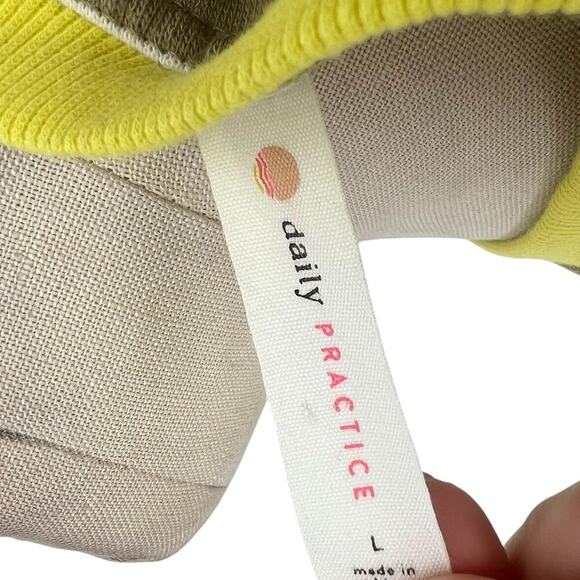 Anthropologie‎ Daily Practice Tee Dress Striped Light Fleece Green Size Large - Picture 10 of 11